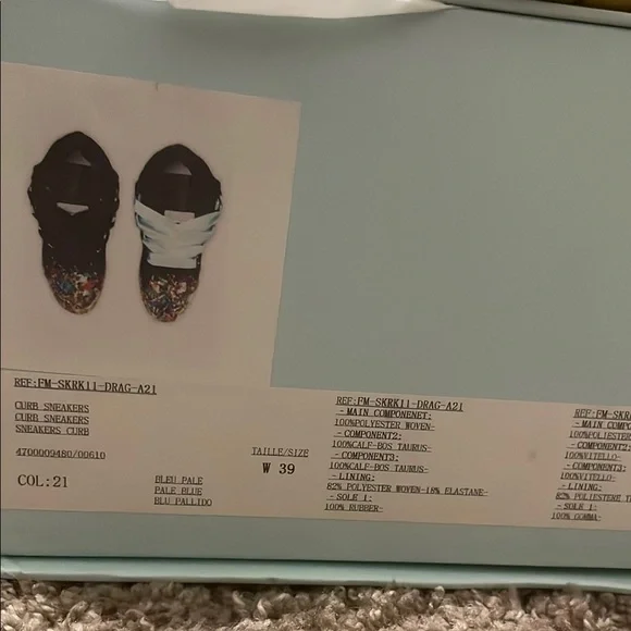 Lanvin Black and Multicolor Sneakers (Gallery Dept x Lanvin Collab)